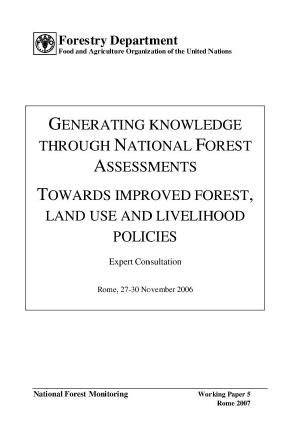 Generating knowledge through national forest assessments towards ... - raincitystudios.com