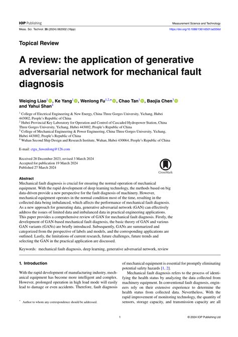Generative adversarial network in mechanical fault diagnosis under ... - coolestguyplanet.net