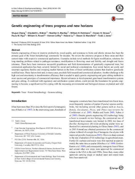 Genetic engineering of trees: progress and new horizons - raincitystudios.com