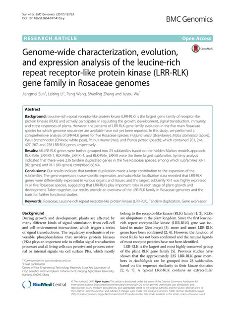 Genome-wide analysis of leucine-rich repeat-only proteins gene family ... - wintechmobiles.com