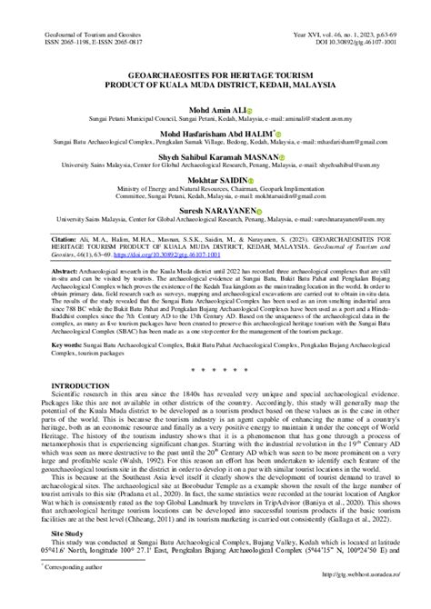 GEOARCHAEOSITES FOR HERITAGE TOURISM PRODUCT OF … - wintechmobiles.com