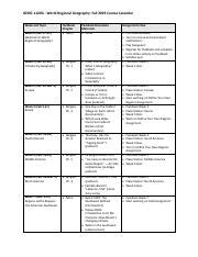 GEOG 112G: World Regional Geography Fall 2024 Online …