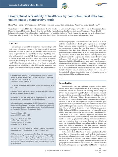 Geographical accessibility to healthcare by point-of-interest data from ... - wintechmobiles.com