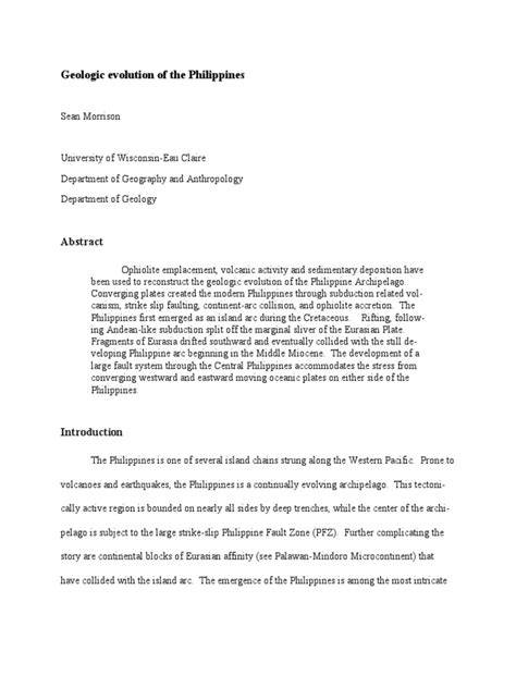 Geologic evolution of the Philippines - raincitystudios.com