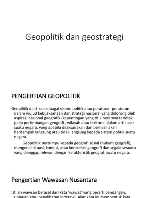 Geopolitik dan Geostrategi - Universitas Wira Buana - wintechmobiles.com