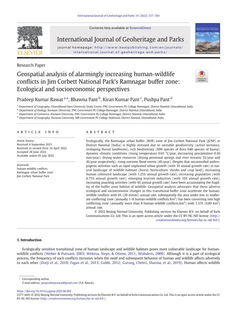 Geospatial analysis of alarmingly increasing human-wildlife conflicts ... - wintechmobiles.com