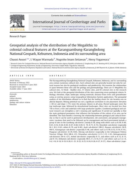 Geospatial analysis of the distribution of the Megalithic to colonial ... - wintechmobiles.com