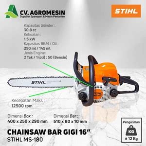 Gergaji Mesin (Chainsaw) STIHL MS180 - 16 Inch - balustradellc