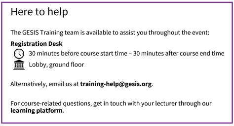 GESIS Training Courses - wintechmobiles.com
