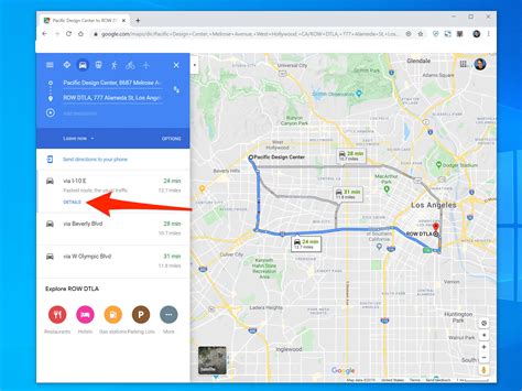 Get directions and show routes in Google Maps - balustradellc