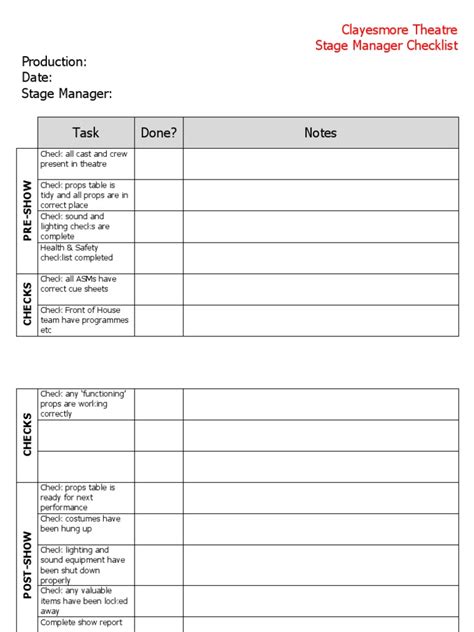 Get Stage Manager Checklist - US Legal Forms - muktibox.com