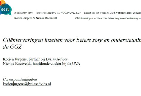 GGZ vergoeding directe ondersteuning