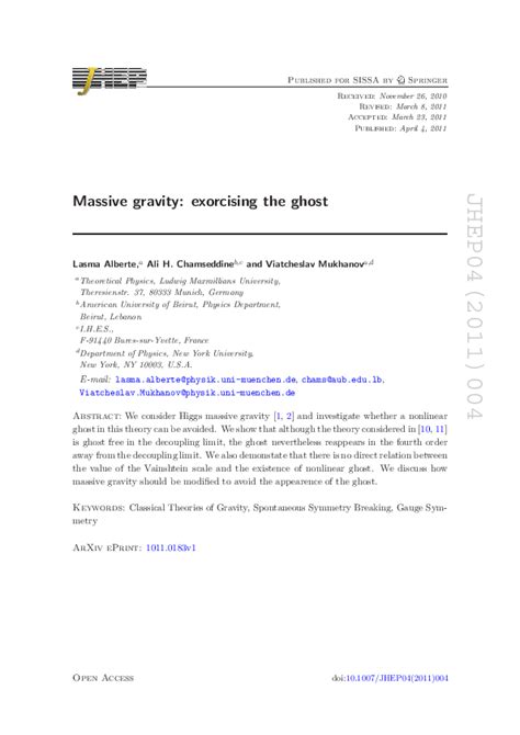 Ghost Particle in Massive Gravity Theories - wintechmobiles.com