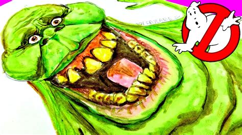 GHOSTBUSTERS Learn HOW TO Draw SLIMER with Watercolors! Speed Drawing
