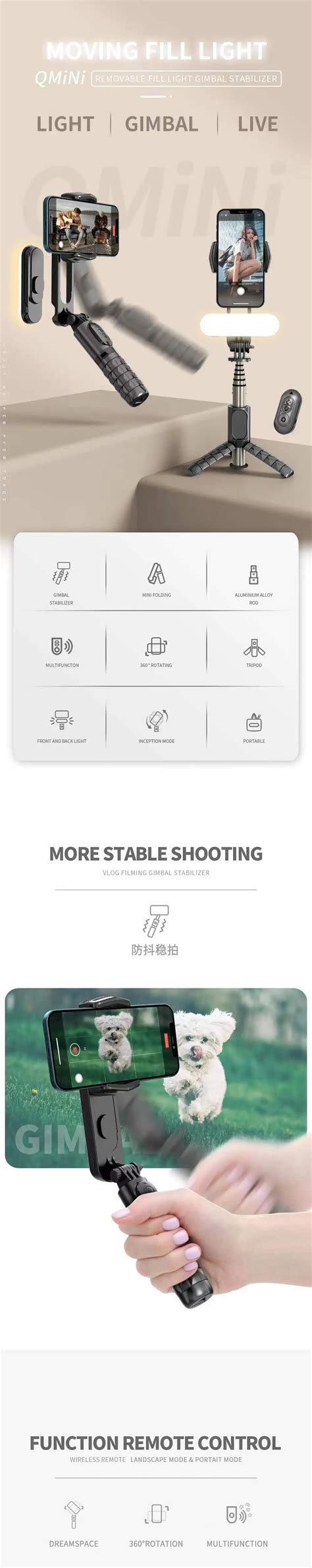 Gimbal Stabilizer Q09 - balustradellc