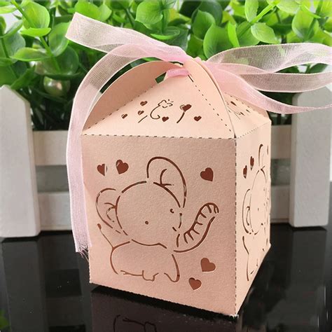 GIVBRO Wedding Favour Boxes Elephant Patterned Candy Boxes ... - Amazon