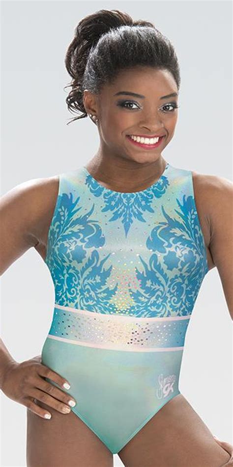 GK Other Simone Biles Leotardblue And Yellow Limited