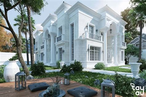 Glamorous and Luxurious with Classic Villa Garden Design - balustradellc