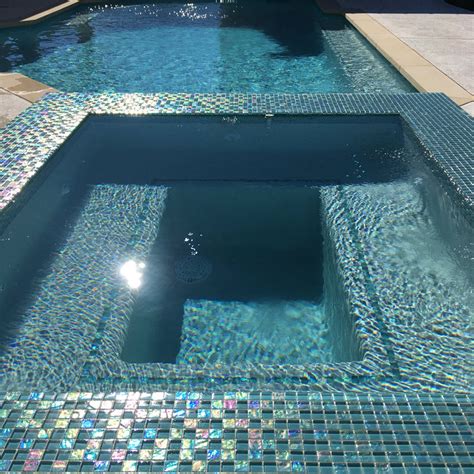 GLASS POOL TILE - AquaBlu Mosaics - balustradellc