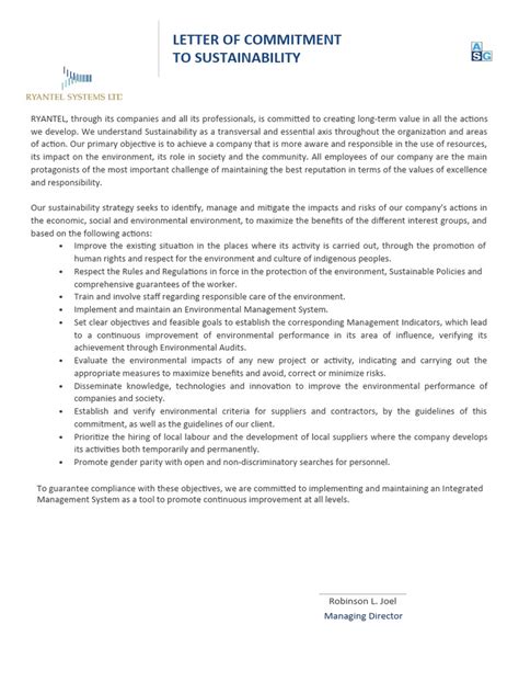 Global Environmental Management Commitment Statement - balustradellc