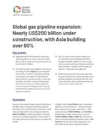 Global gas pipeline expansion: Nearly US$200 ... - Global Energy … - wintechmobiles.com