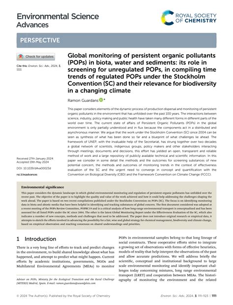 Global Monitoring of Persistent Organic Pollutants - UNEP - wintechmobiles.com