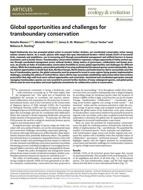 Global opportunities and challenges for transboundary … - raincitystudios.com