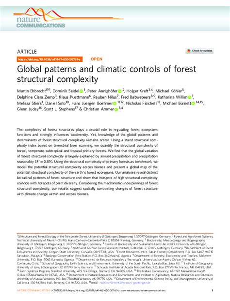 Global patterns and climatic controls of forest structural ... - Nature - muktibox.com