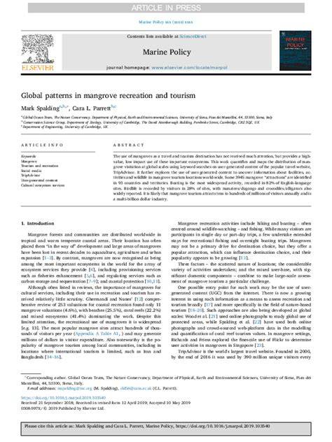 Global patterns in mangrove recreation and tourism - raincitystudios.com
