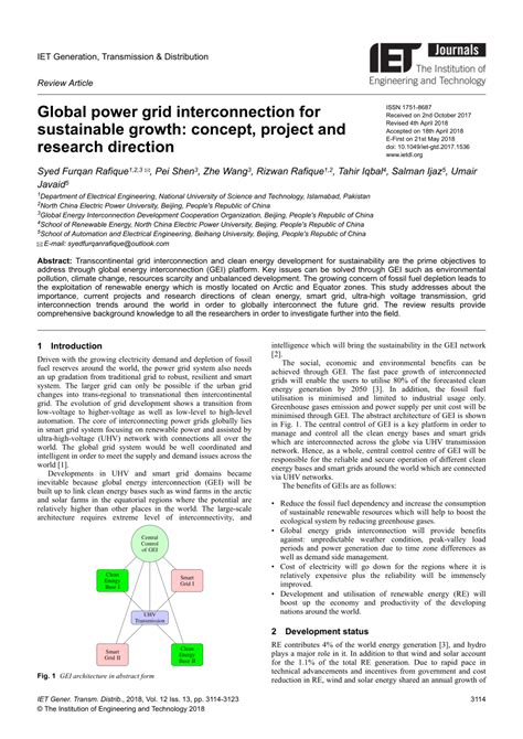Global power grid interconnection for sustainable … - balustradellc