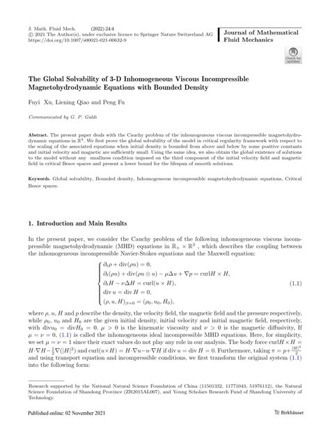 Global solvability for a two-phase problem of inhomogeneous ... - wintechmobiles.com