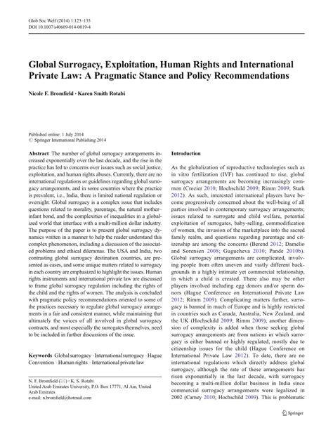 Global Surrogacy, Exploitation, Human Rights and - balustradellc