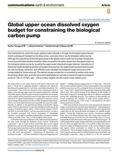 Global upper ocean dissolved oxygen budget for constraining the ... - raincitystudios.com