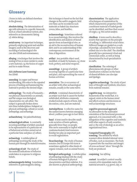 Glossary of archaeology - raincitystudios.com