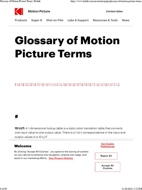 Glossary of motion picture terms - balustradellc