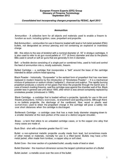 Glossary on Firearms Terminology - Campus … - balustradellc