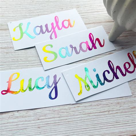 Glossy Vinyl Name Stickers - Etsy - muktibox.com