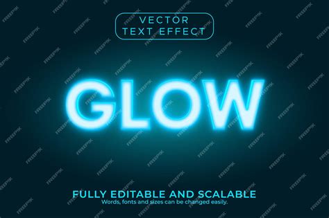 Glowing Text Effect Vector Images - Vecteezy - muktibox.com