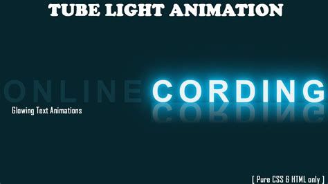 Glowing Tube Light Text Animation Effects using HTML & CSS - muktibox.com