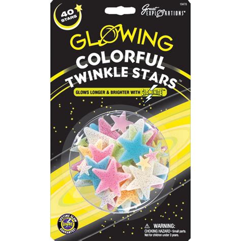 GlowInTheDark Star PacksColorful Twinkle Stars 40/Pkg - wintechmobiles.com