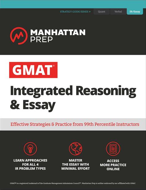 Read Online Gmat Integrated Reasoning  Essay Strategy Guide  Online Resources By Manhattan Prep