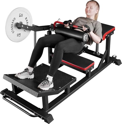 GMWD Hip Thrust Machine, Plate-Loaded Glute Bridge Machine... - balustradellc