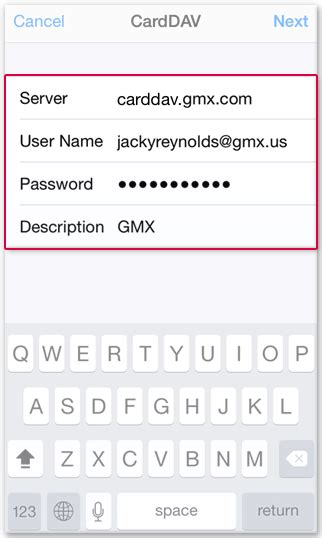 GMX Contacts: Your online address book GMX