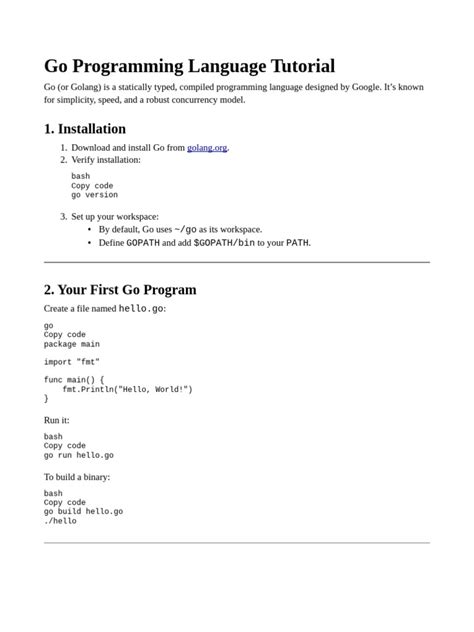 Go Programming Language : Basics - DEV Community - coolestguyplanet.net