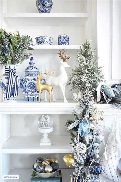 GOLD, BLUE AND WHITE CHRISTMAS DECOR - CITRINELIVING