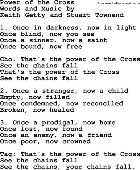 GOLD CITY - POWER OF THE CROSS LYRICS