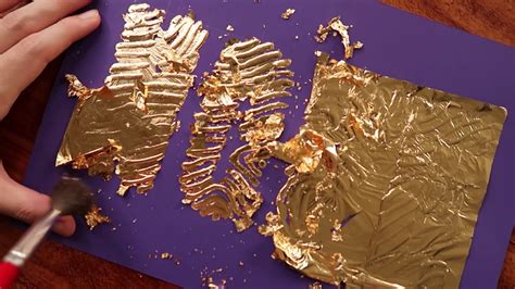 Gold Lettering Process with Gold Leaf & Craft Gilding Glue - muktibox.com