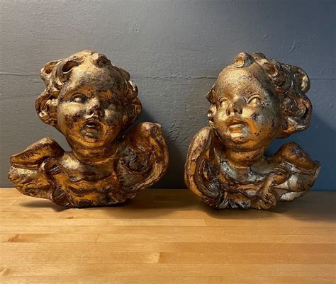 Gold Plaster Cherubs - Etsy - muktibox.com