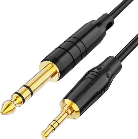 Gold Plated 3.5mm to 6.35mm Stereo Audio Cable 1/8 to 1/4mTRS ... - balustradellc