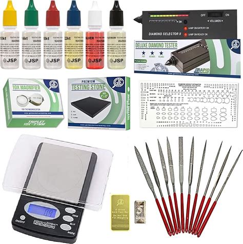 Gold Silver Platinum Diamond Jewelry Tester Appraisal Kit 10K - balustradellc